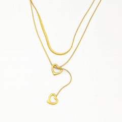 Twin Hearts Gold Pendant