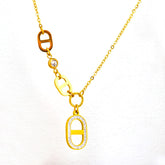 Geometric Link Drop Pendant