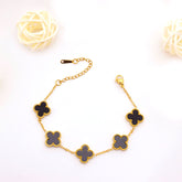 Beaded Clover Charm Bracelet