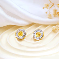 GG Crystal Halo Stud Earrings