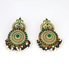 Noor Emerald Crystal Layered Necklace Set