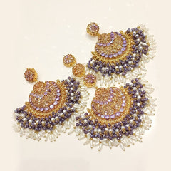Noor-e-Zeenat Layered Chandbali Earrings