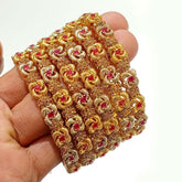 Phoolkari Ruby Accent Bangle