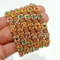 Phoolkari Ruby Accent Bangle