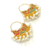 Mehrunisa Pearl Hoop Jhumka Earrings