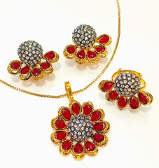 Aurevia Petal Frame Jewelry Set
