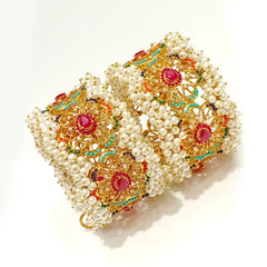 Nayab Pearl & Stone Heritage Bangle
