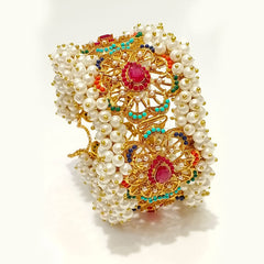 Nayab Pearl & Stone Heritage Bangle