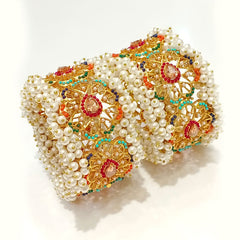 Nayab Pearl & Stone Heritage Bangle