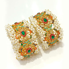 Nayab Pearl & Stone Heritage Bangle