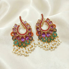 Pearl Arc Statement Earrings