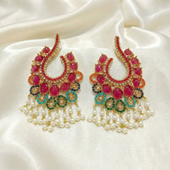 Pearl Arc Statement Earrings