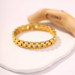 Gold Crystal-Link Bracelet