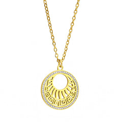 Greek Sun Medallion Pendant