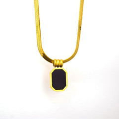 Hexa Elegance Snake Chain Pendant