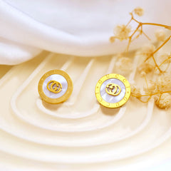 Gold Gucci-Inspired Stud Earrings