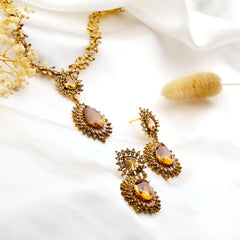 Golden Dusk Teardrop Crystal Set