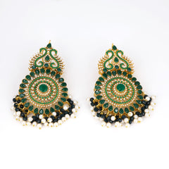 Noor Emerald Crystal Layered Necklace Set