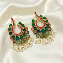 Pearl Arc Statement Earrings